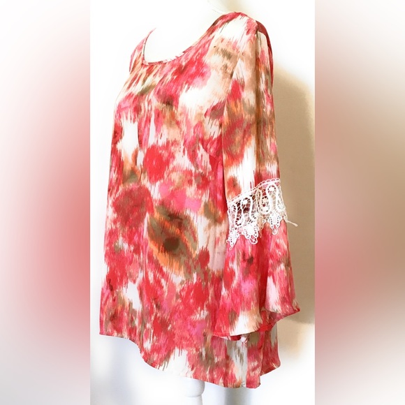 Zac & Rachel blouse/tunic, Sz large, multicolor, gently worn - Picture 3 of 5